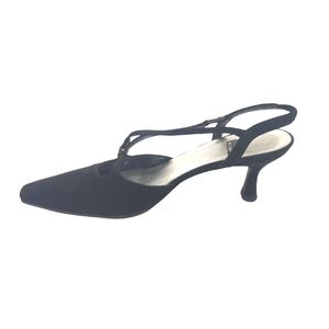 Stuart Weitzman Black Criss Cross Sling Back Pumps